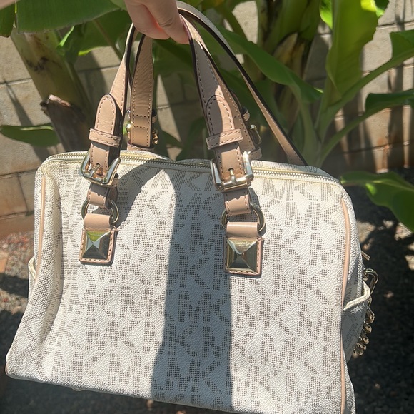 Michael kors tote crossbody purse bag MK signature speedy - Picture 2 of 8